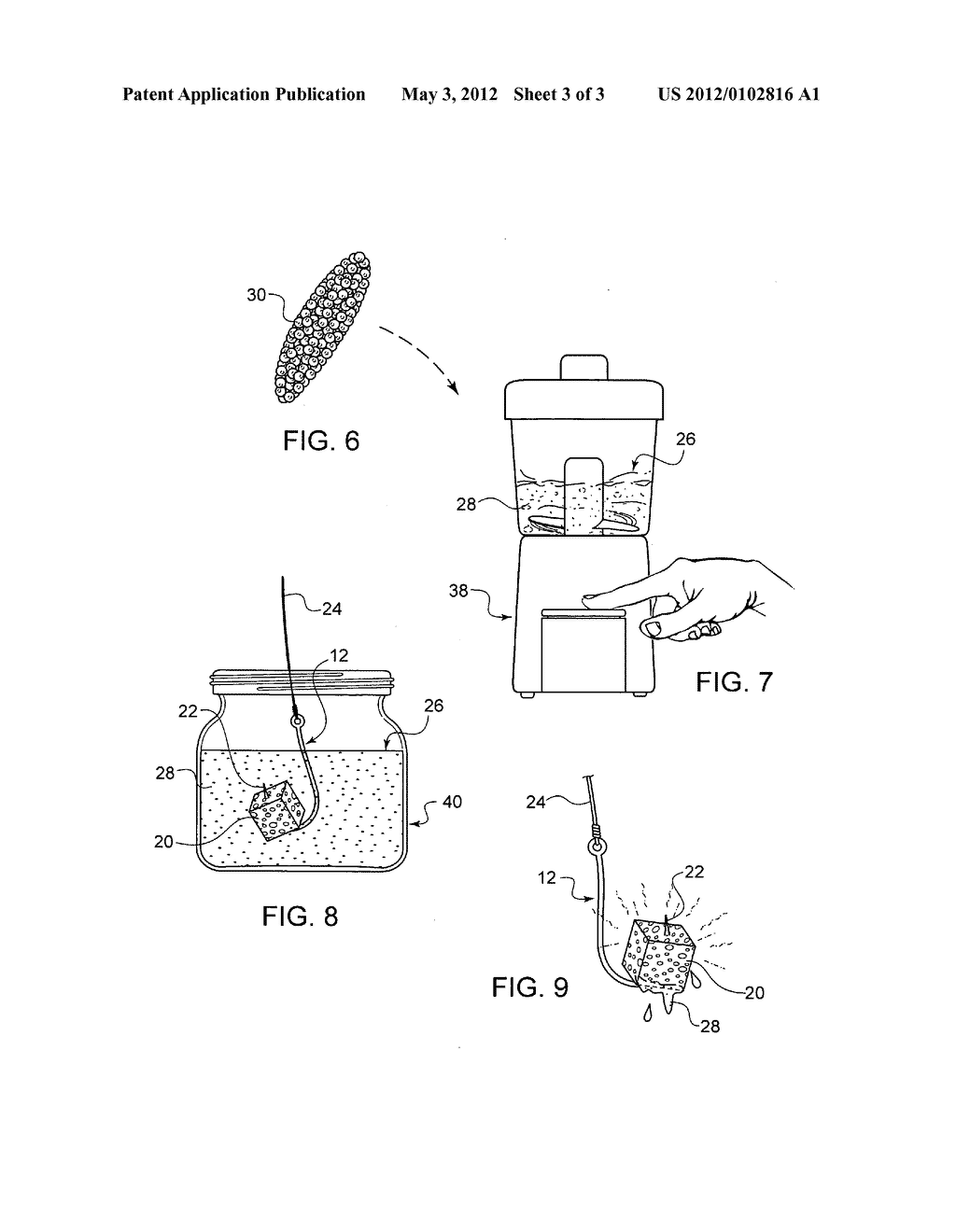 Apparatus and method for baiting a fishhook - diagram, schematic, and image 04