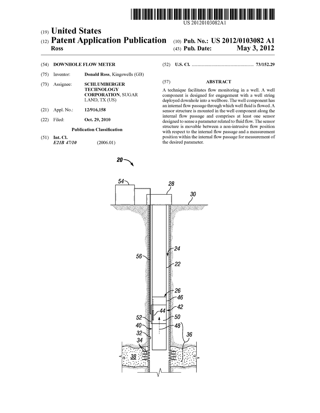 DOWNHOLE FLOW METER - diagram, schematic, and image 01