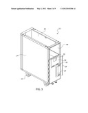 TRASH COMPACTOR TROLLEYS AND SYSTEMS FOR USE ON COMMERCIAL AIRCRAFT HAVING     MOBILE AND STATIONARY USAGE diagram and image