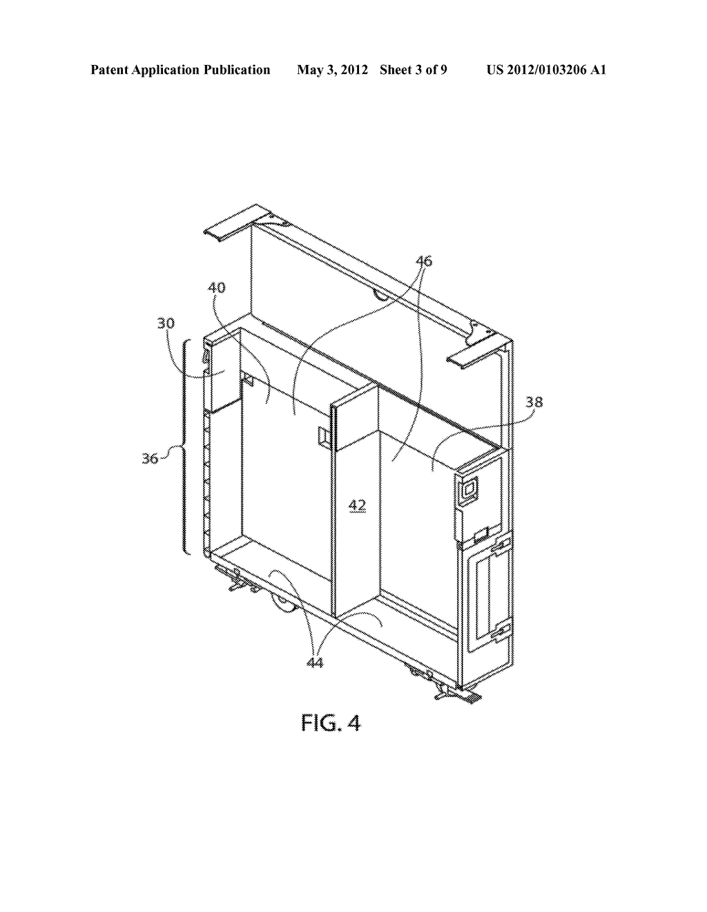 TRASH COMPACTOR TROLLEYS AND SYSTEMS FOR USE ON COMMERCIAL AIRCRAFT HAVING     MOBILE AND STATIONARY USAGE - diagram, schematic, and image 04