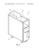 TRASH COMPACTOR TROLLEYS AND SYSTEMS FOR USE ON COMMERCIAL AIRCRAFT HAVING     MOBILE AND STATIONARY USAGE diagram and image