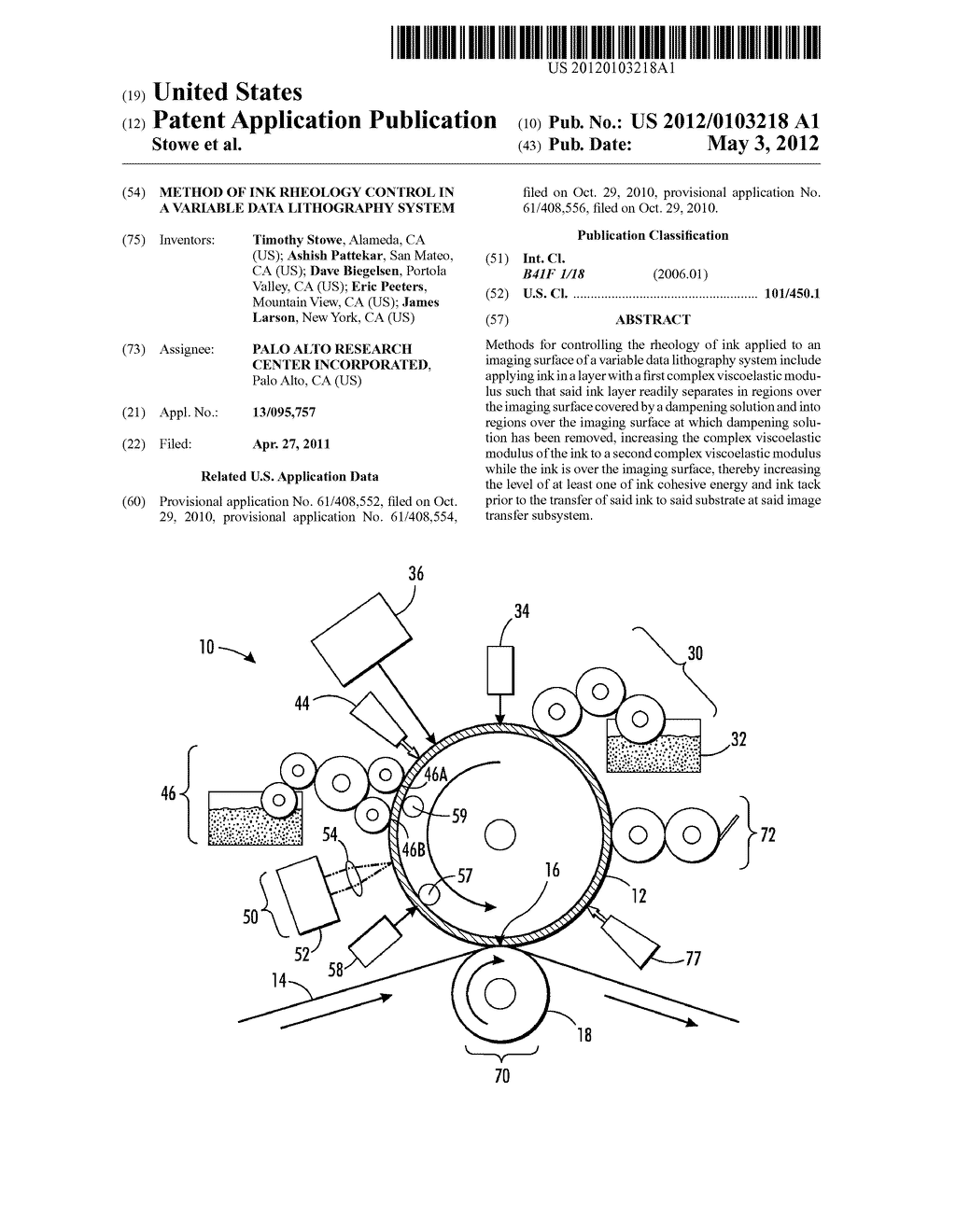 Method of Ink Rheology Control in a Variable Data Lithography System - diagram, schematic, and image 01