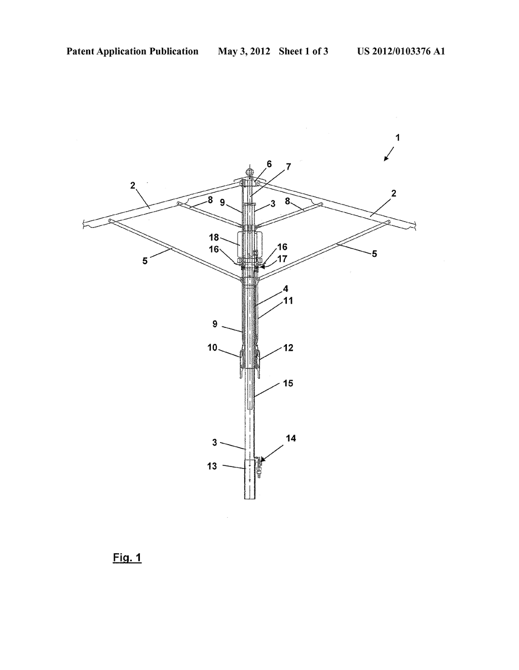 Free-Standing Umbrella Having a Cooling Apparatus - diagram, schematic, and image 02