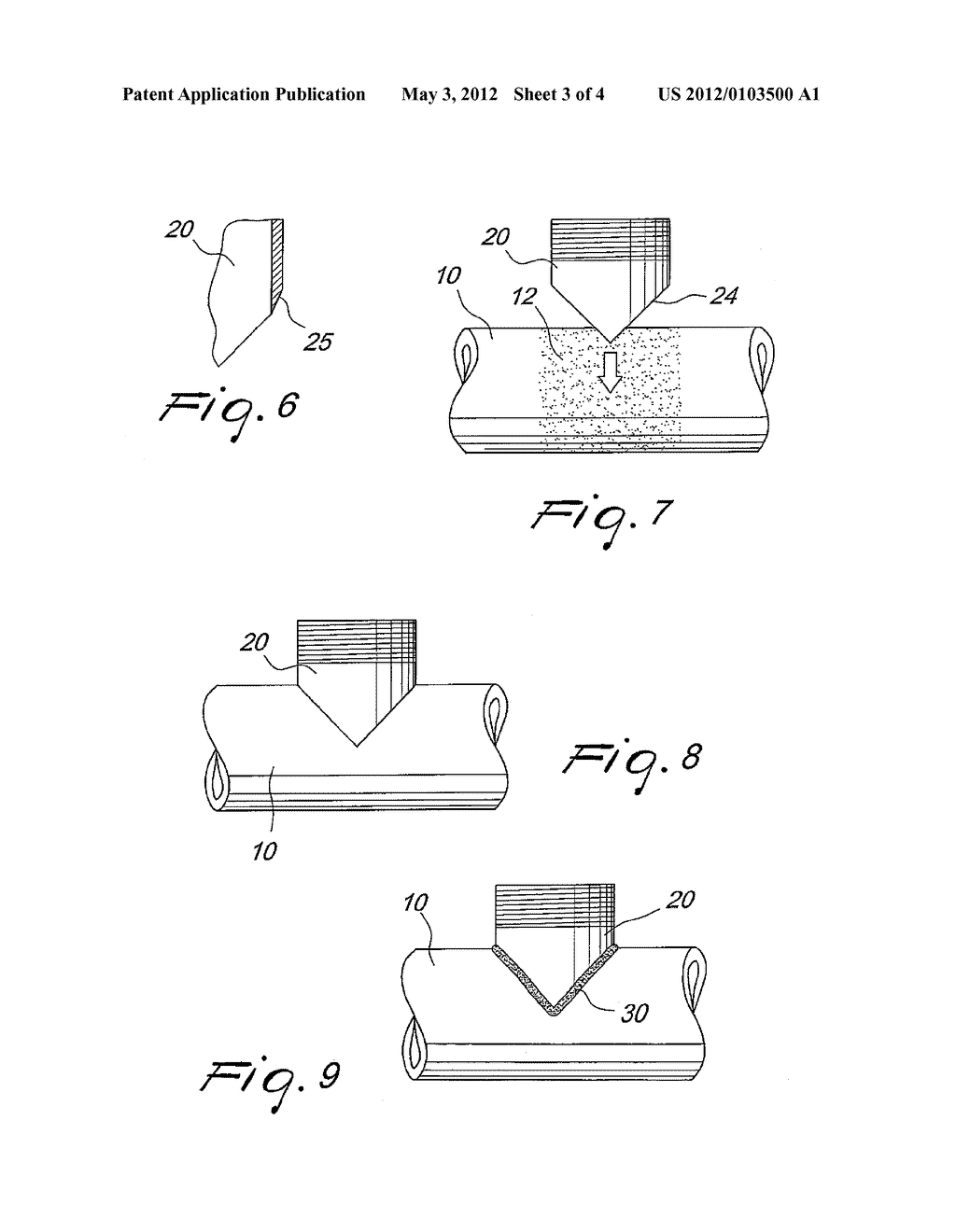 METHOD FOR PROVIDING A BRANCH IN A CONDUIT MADE OF THERMOPLASTIC POLYMERIC     MATERIAL, WHILE A FLUID IS RUNNING IN THE CONDUIT - diagram, schematic, and image 04