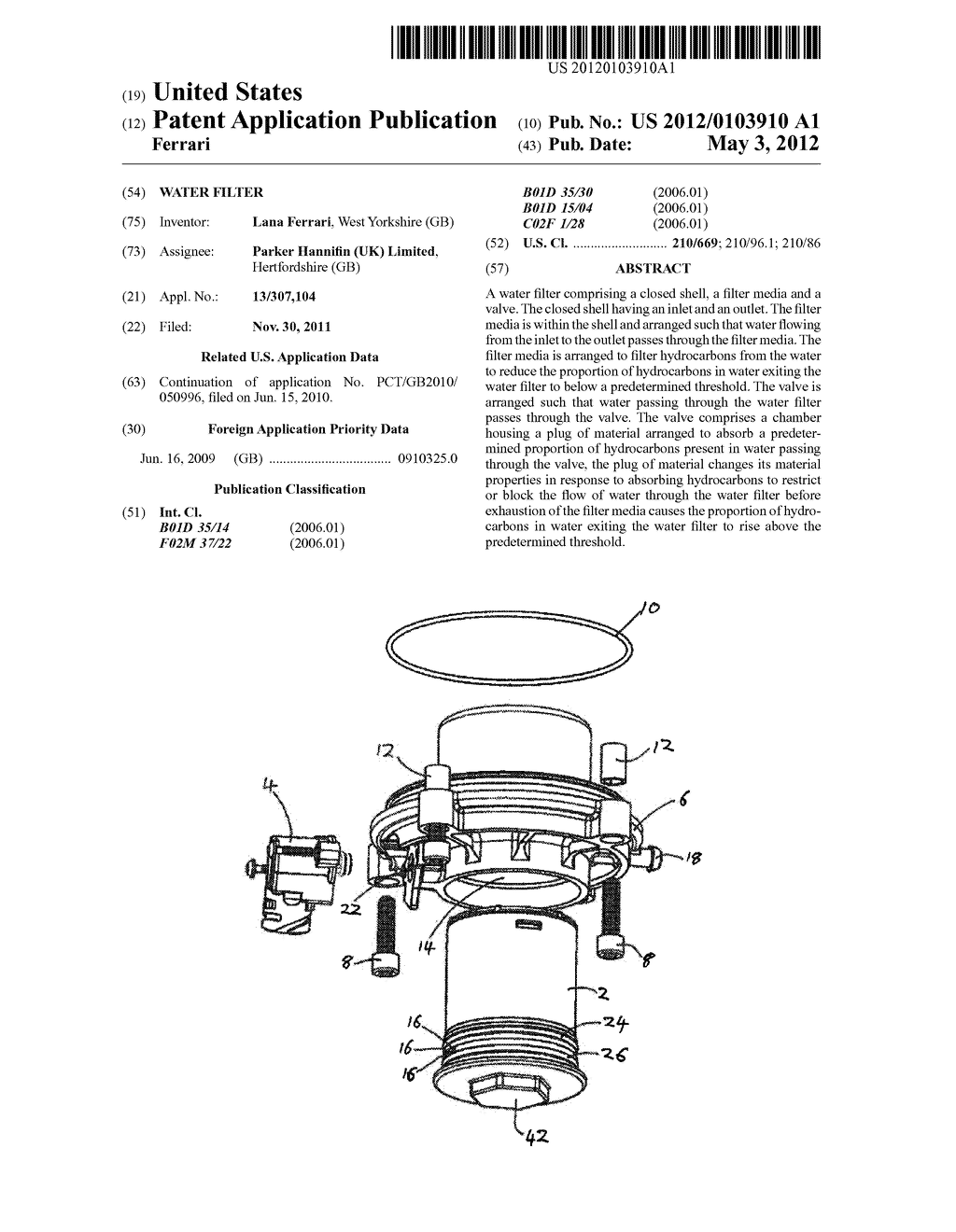 WATER FILTER - diagram, schematic, and image 01