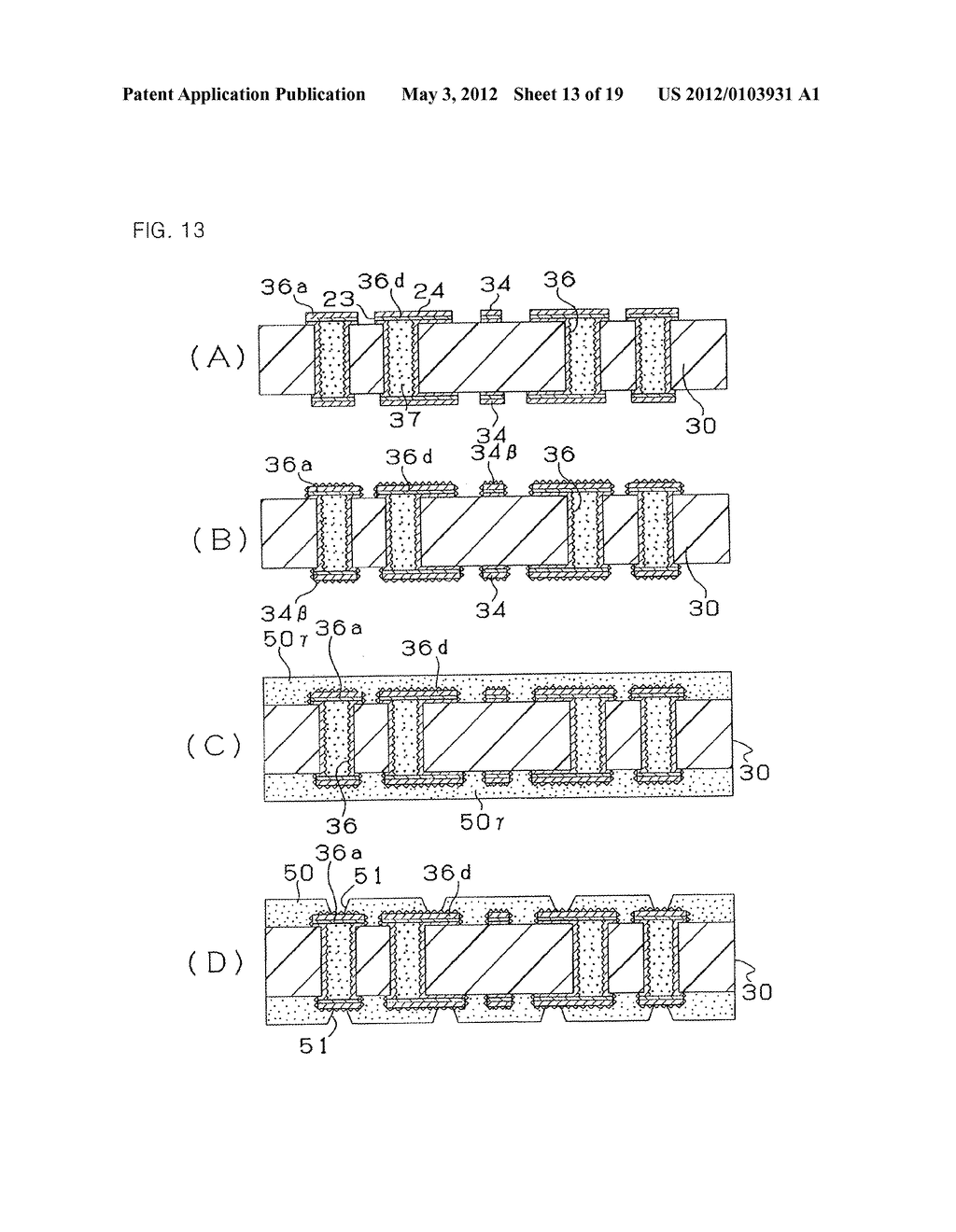 METHOD FOR MANUFACTURING PRINTED WIRING BOARD AND PRINTED WIRING BOARD - diagram, schematic, and image 14