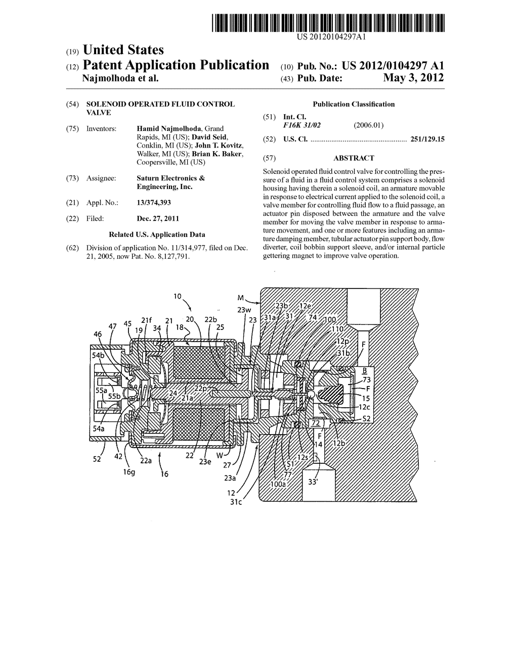 Solenoid operated fluid control valve - diagram, schematic, and image 01