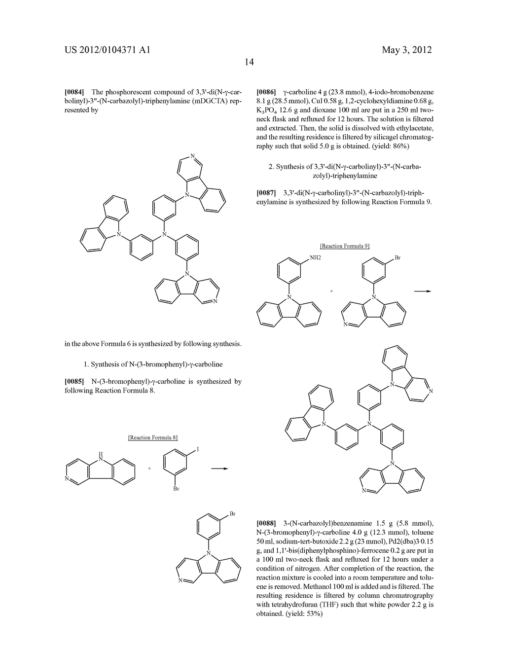 Phosphorescent Compound and Organic Electroluminescent Device Using the     Same - diagram, schematic, and image 24