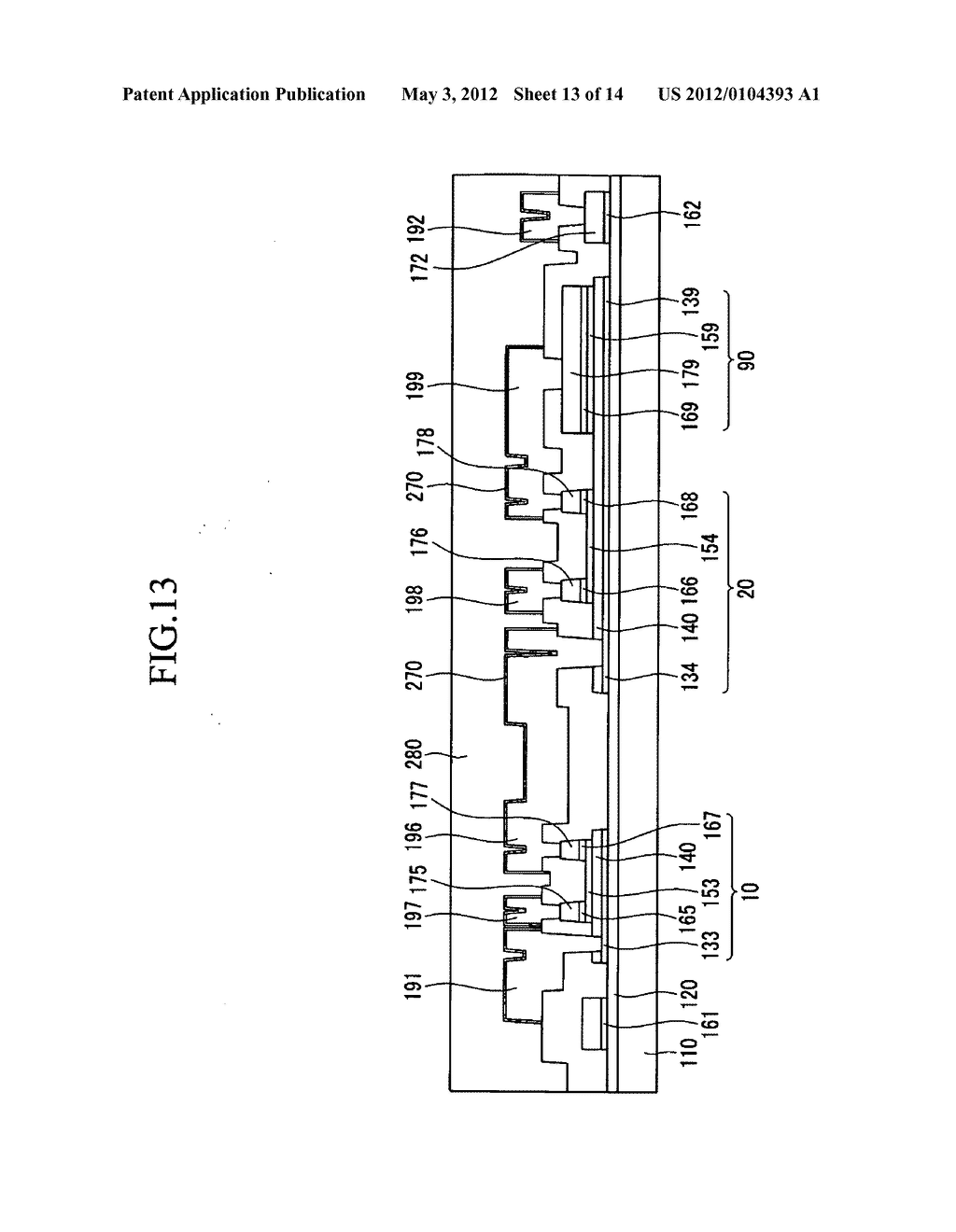 Organic light emitting diode display device and manufacturing method     thereof - diagram, schematic, and image 14