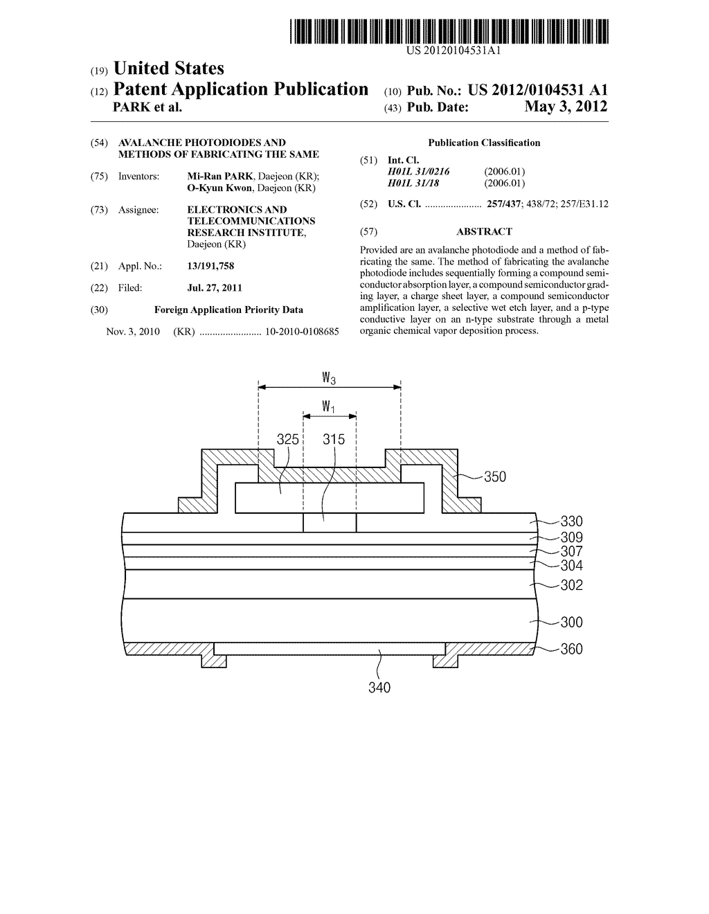 AVALANCHE PHOTODIODES AND METHODS OF FABRICATING THE SAME - diagram, schematic, and image 01