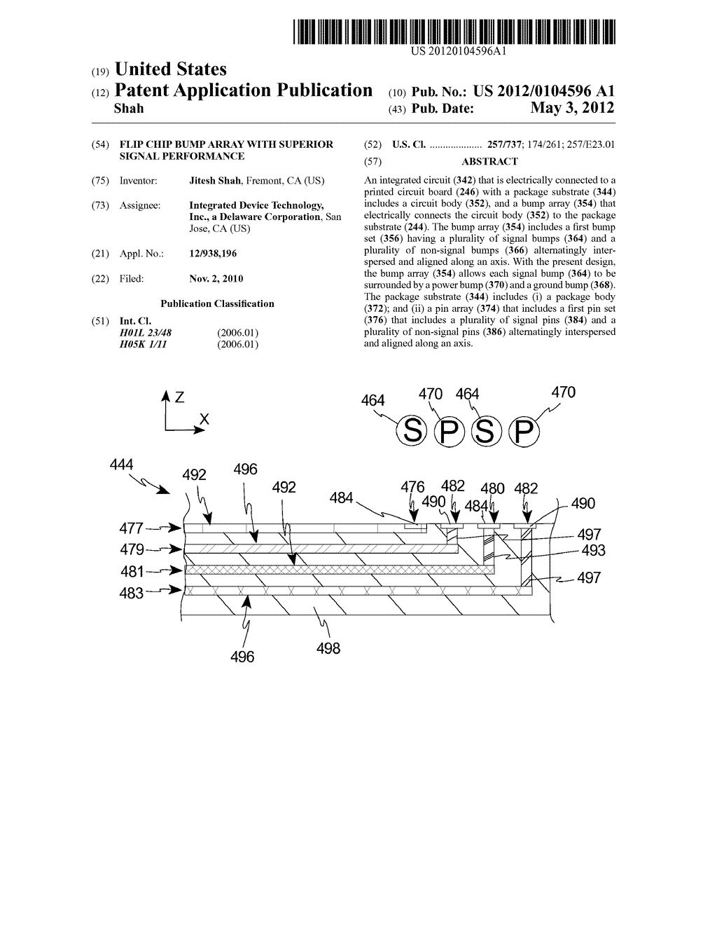 FLIP CHIP BUMP ARRAY WITH SUPERIOR SIGNAL PERFORMANCE - diagram, schematic, and image 01