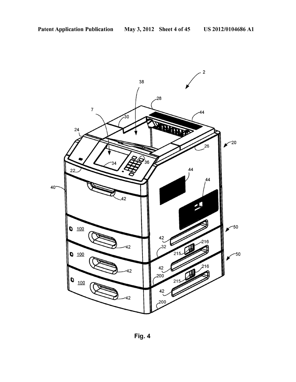 RAISABLE LIFT PLATE SYSTEM FOR POSITIONING AND FEEDING MEDIA IN AN IMAGE     FORMING DEVICE - diagram, schematic, and image 05