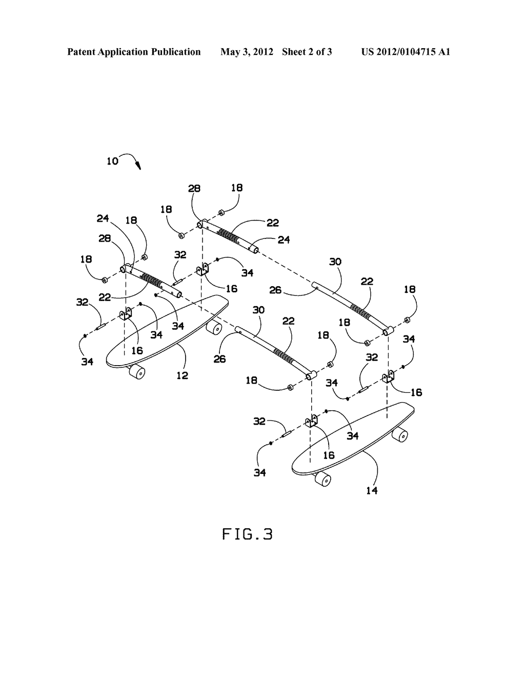 MULTI-PERSON SKATEBOARD SYSTEM - diagram, schematic, and image 03