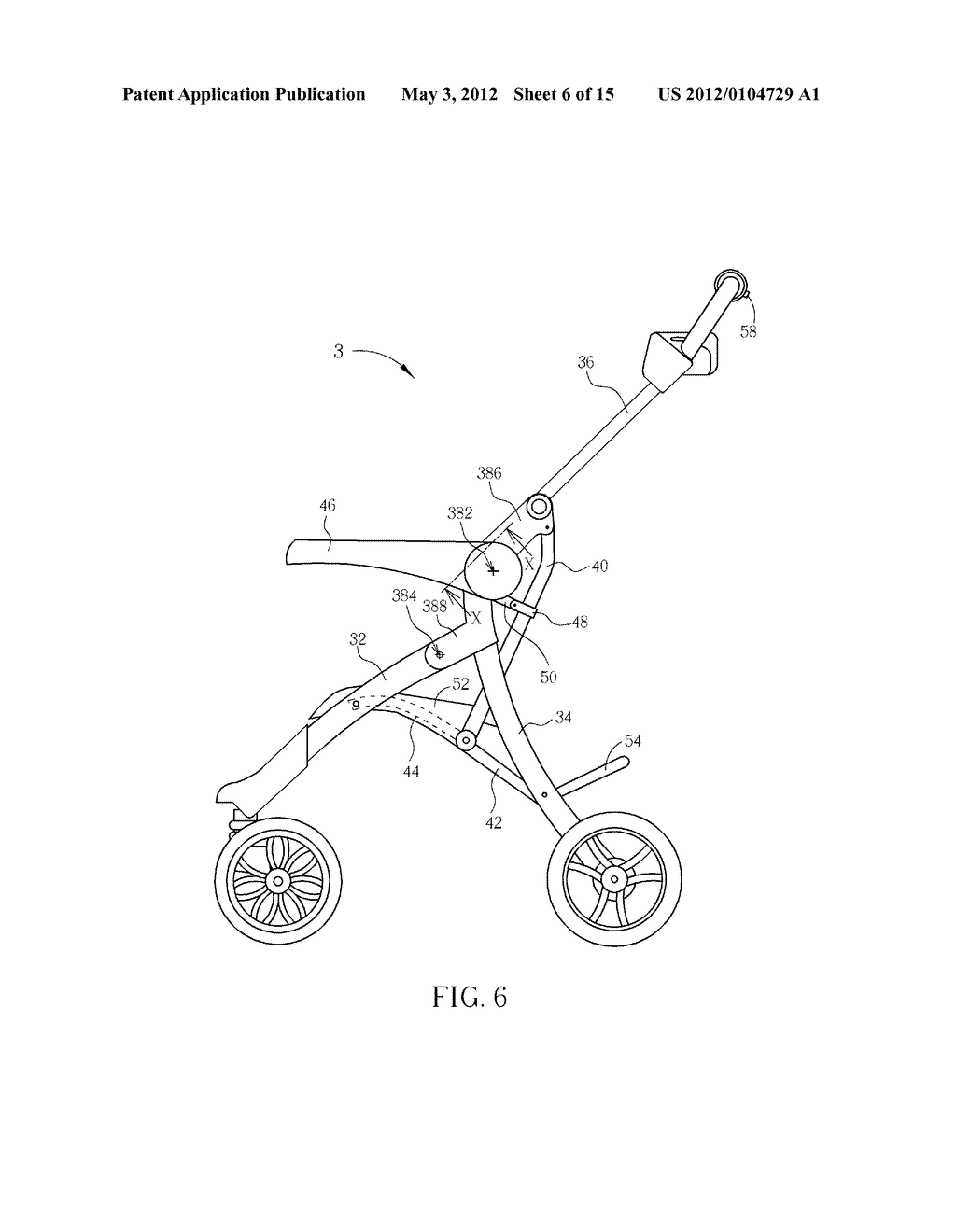 STROLLER FRAME FOR FOLDABLE STROLLER - diagram, schematic, and image 07