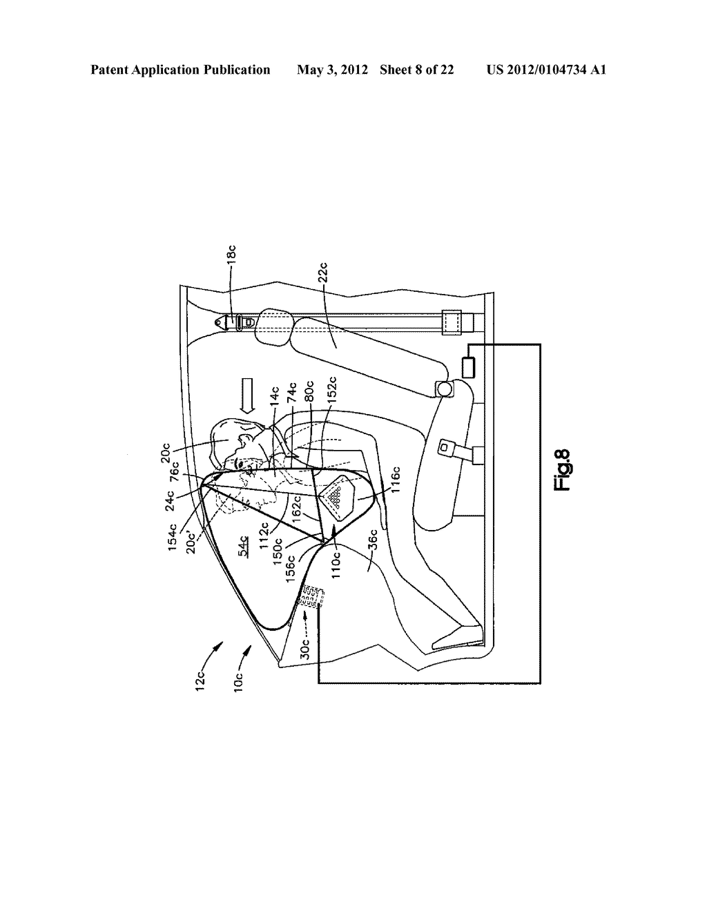 AIR BAG WITH HEIGHT ADAPTIVE TETHER - diagram, schematic, and image 09