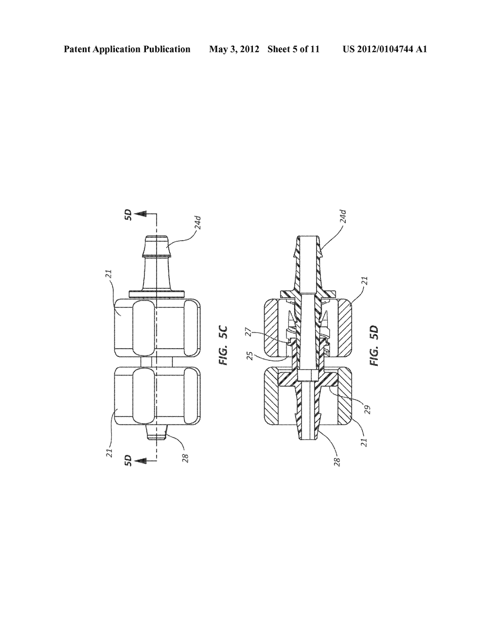 HOSE CONNECTORS WITH SLEEVES AND THEIR SELECTED INCLUSION IN A UNIVERSAL     KIT FOR FORMING A VARIETY OF HOSE SYSTEMS - diagram, schematic, and image 06