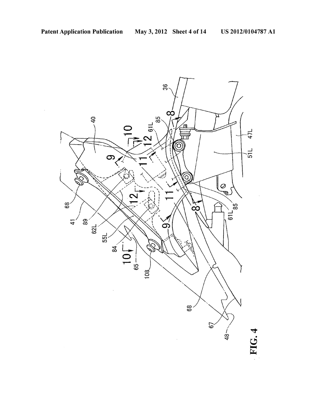 FRONT STRUCTURE FOR SADDLE-TYPE VEHICLE - diagram, schematic, and image 05