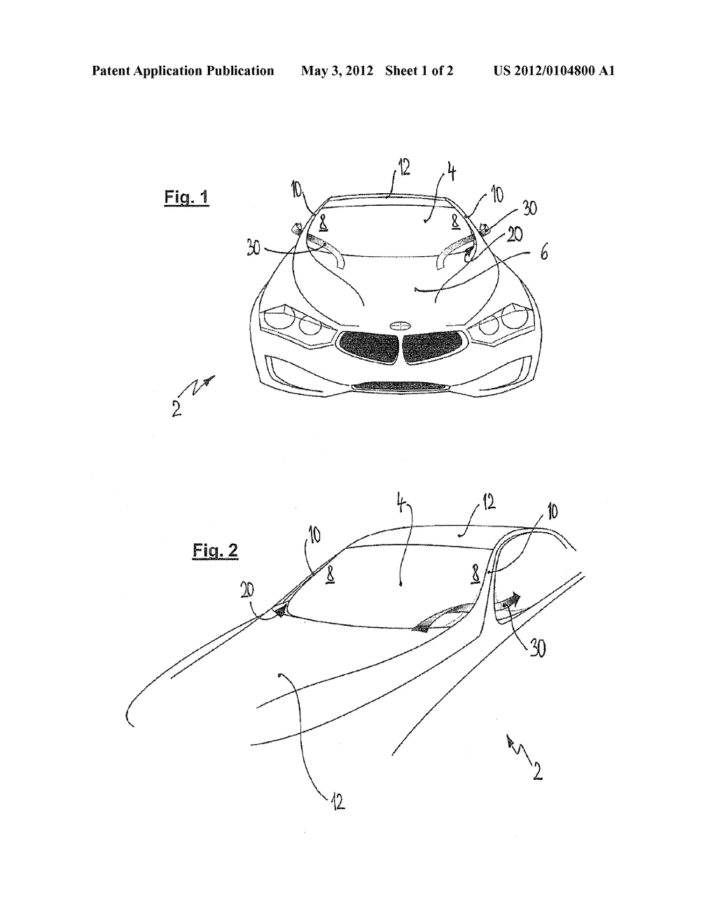 Motor Vehicle Having a Windshield and Chassis Pillars - diagram, schematic, and image 02