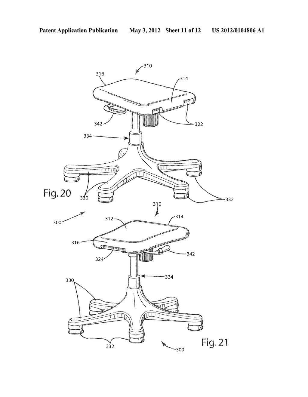 CHAIR WITH COUPLING COMPANION STOOL BASE - diagram, schematic, and image 12