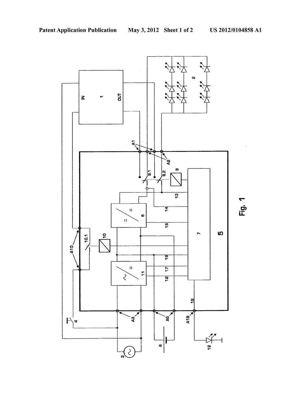 ELECTRONIC CIRCUIT FOR CONVERTING A MAINS-OPERATED LUMINAIRE INTO AN     EMERGENCY LUMINAIRE - diagram, schematic, and image 02
