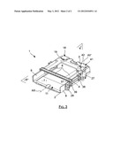 HOUSING FOR RECEIVING A REMOVABLE HARD DISK, INCLUDING A TILTING CAM FOR     REMOVING SAID HARD DISK diagram and image