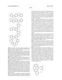 MATERIAL FOR ORGANIC ELECTROLUMINESCENCE DEVICE AND ORGANIC     ELECTROLUMINESCENCE DEVICE USING THE SAME diagram and image