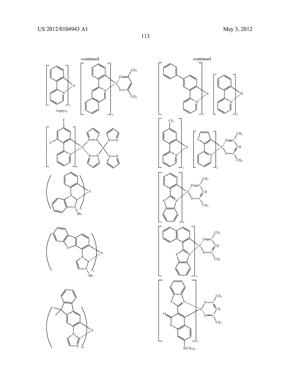 MATERIAL FOR ORGANIC ELECTROLUMINESCENCE DEVICE AND ORGANIC     ELECTROLUMINESCENCE DEVICE USING THE SAME - diagram, schematic, and image 114