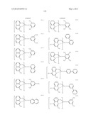 MATERIAL FOR ORGANIC ELECTROLUMINESCENCE DEVICE AND ORGANIC     ELECTROLUMINESCENCE DEVICE USING THE SAME diagram and image