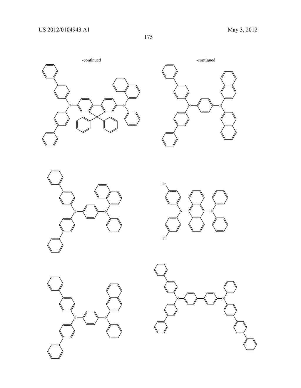 MATERIAL FOR ORGANIC ELECTROLUMINESCENCE DEVICE AND ORGANIC     ELECTROLUMINESCENCE DEVICE USING THE SAME - diagram, schematic, and image 176