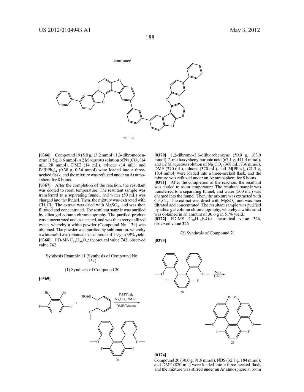 MATERIAL FOR ORGANIC ELECTROLUMINESCENCE DEVICE AND ORGANIC     ELECTROLUMINESCENCE DEVICE USING THE SAME - diagram, schematic, and image 189