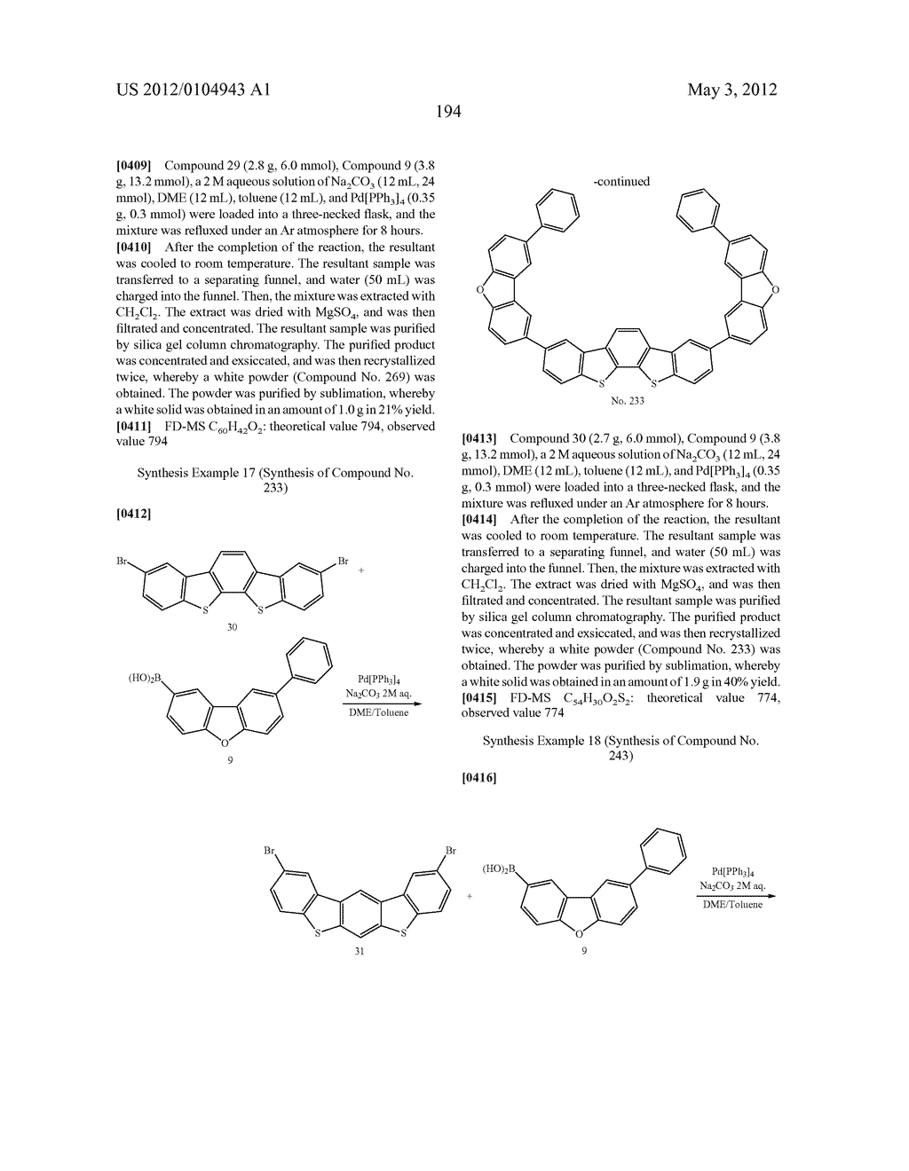 MATERIAL FOR ORGANIC ELECTROLUMINESCENCE DEVICE AND ORGANIC     ELECTROLUMINESCENCE DEVICE USING THE SAME - diagram, schematic, and image 195