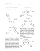 MATERIAL FOR ORGANIC ELECTROLUMINESCENCE DEVICE AND ORGANIC     ELECTROLUMINESCENCE DEVICE USING THE SAME diagram and image