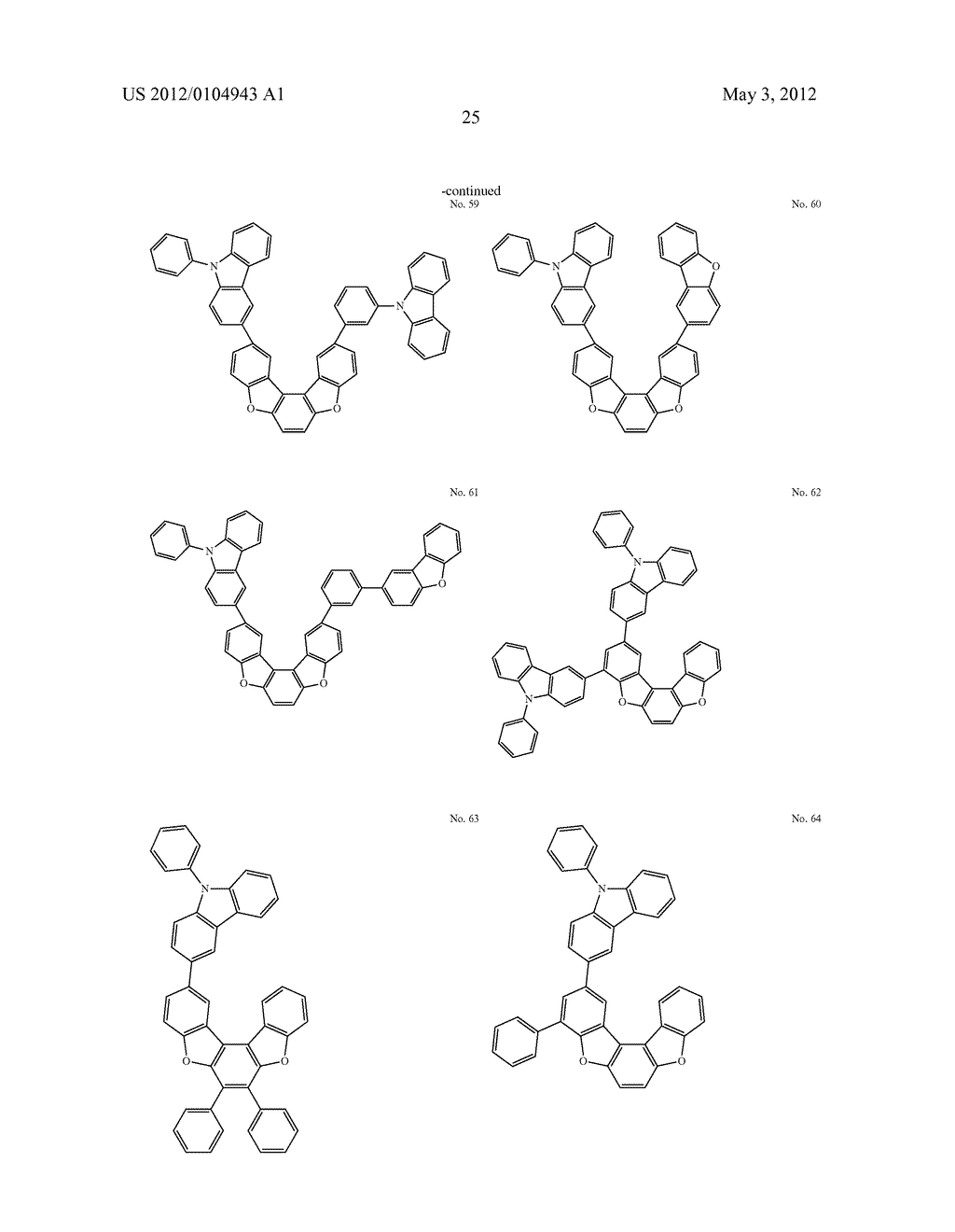 MATERIAL FOR ORGANIC ELECTROLUMINESCENCE DEVICE AND ORGANIC     ELECTROLUMINESCENCE DEVICE USING THE SAME - diagram, schematic, and image 26