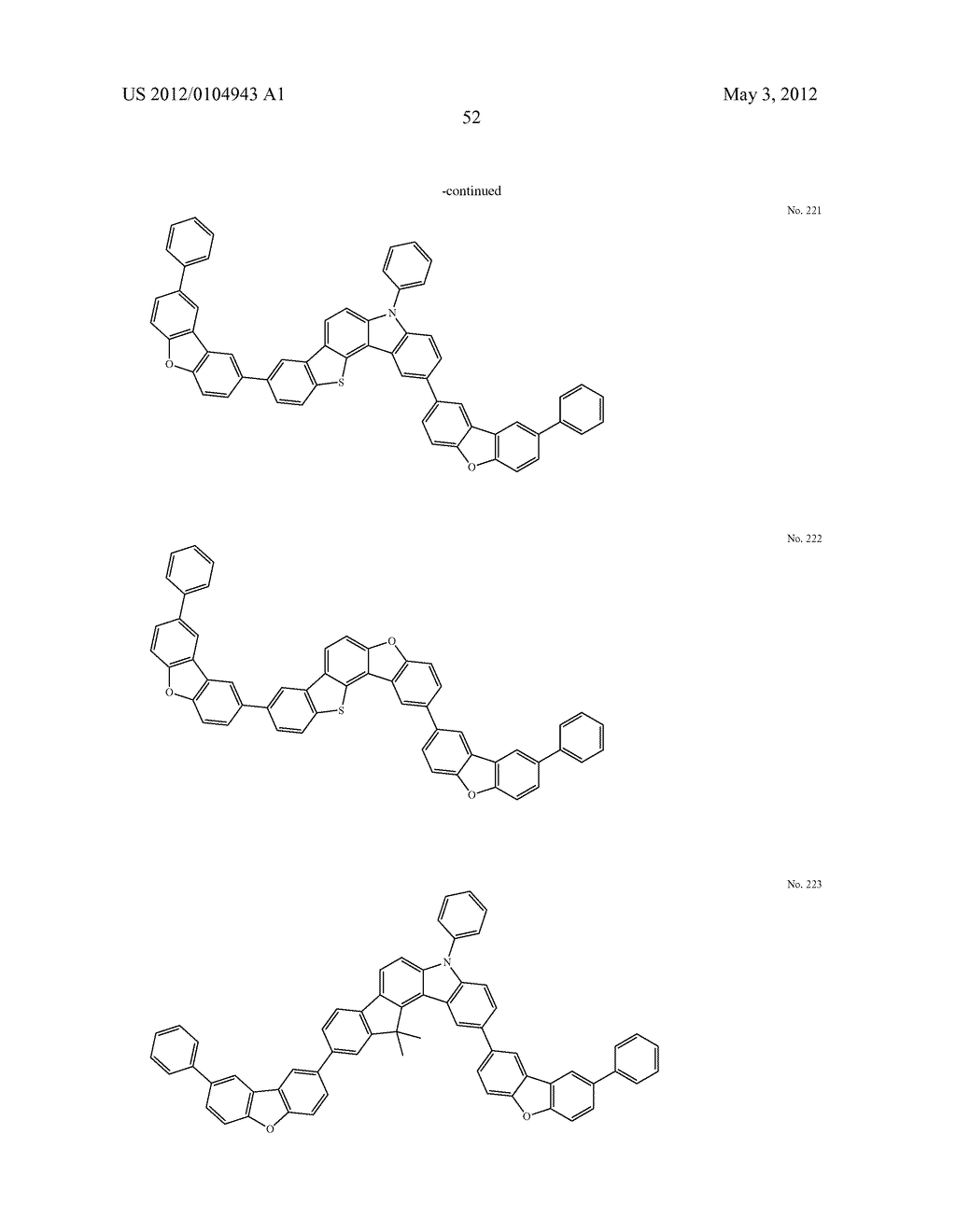 MATERIAL FOR ORGANIC ELECTROLUMINESCENCE DEVICE AND ORGANIC     ELECTROLUMINESCENCE DEVICE USING THE SAME - diagram, schematic, and image 53