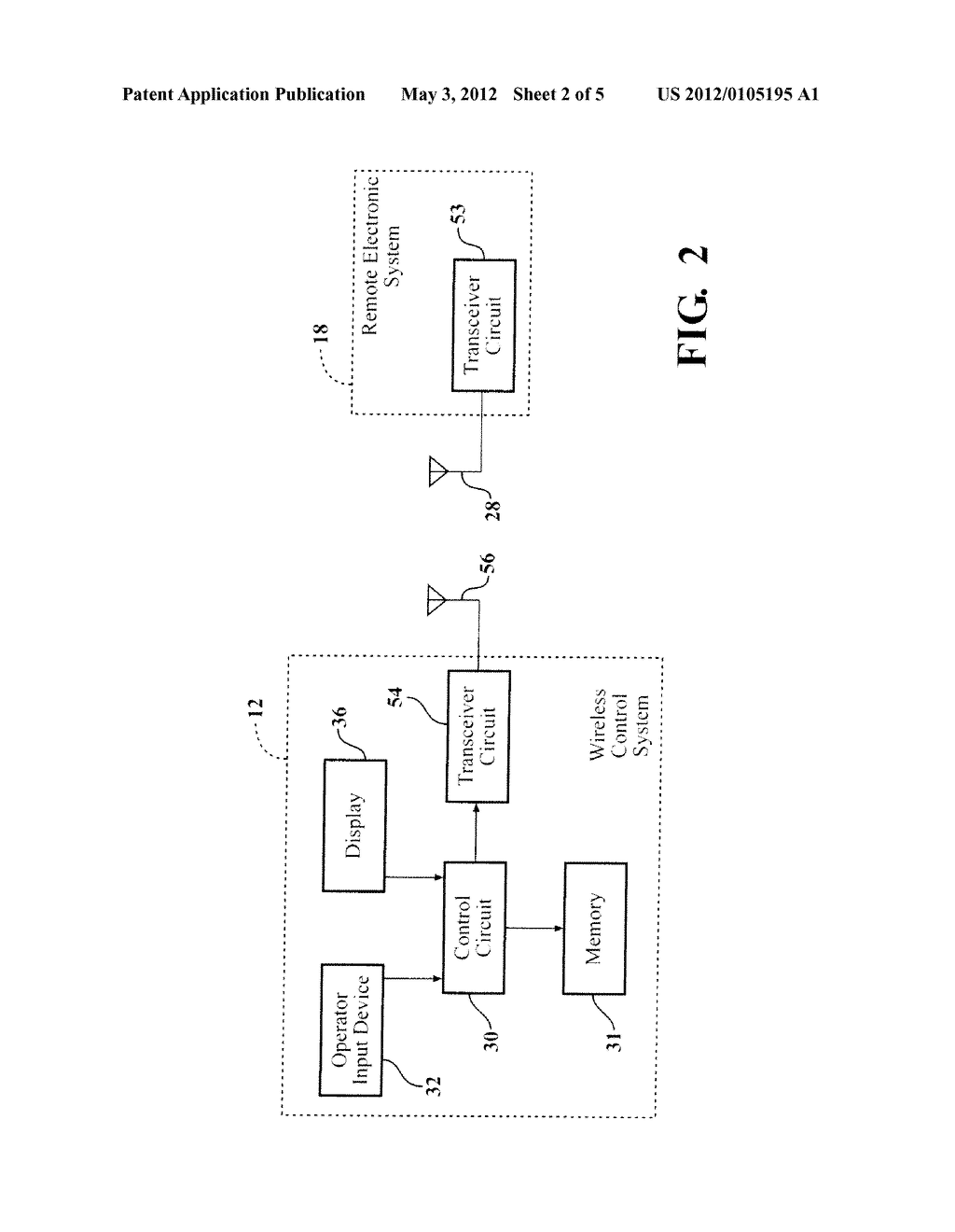 WIRELESS TRANSCEIVER WITH RECALL INDICATOR - diagram, schematic, and image 03