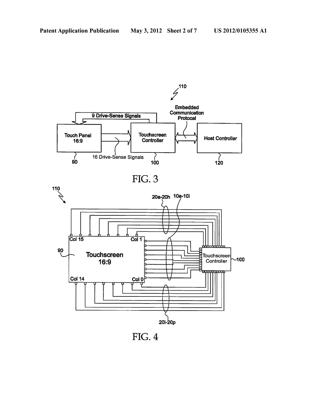 Capacitive Touchscreen System with Touch Position Encoding during     Analog-to-Digital Conversion - diagram, schematic, and image 03