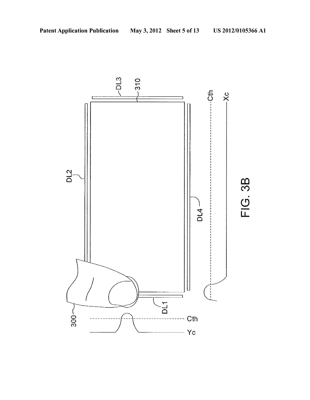 POSITIONING ALGORITHM FOR EDGE PORTION OF TOUCH PANEL AND POSITIONING     SYSTEM USING THE SAME - diagram, schematic, and image 06