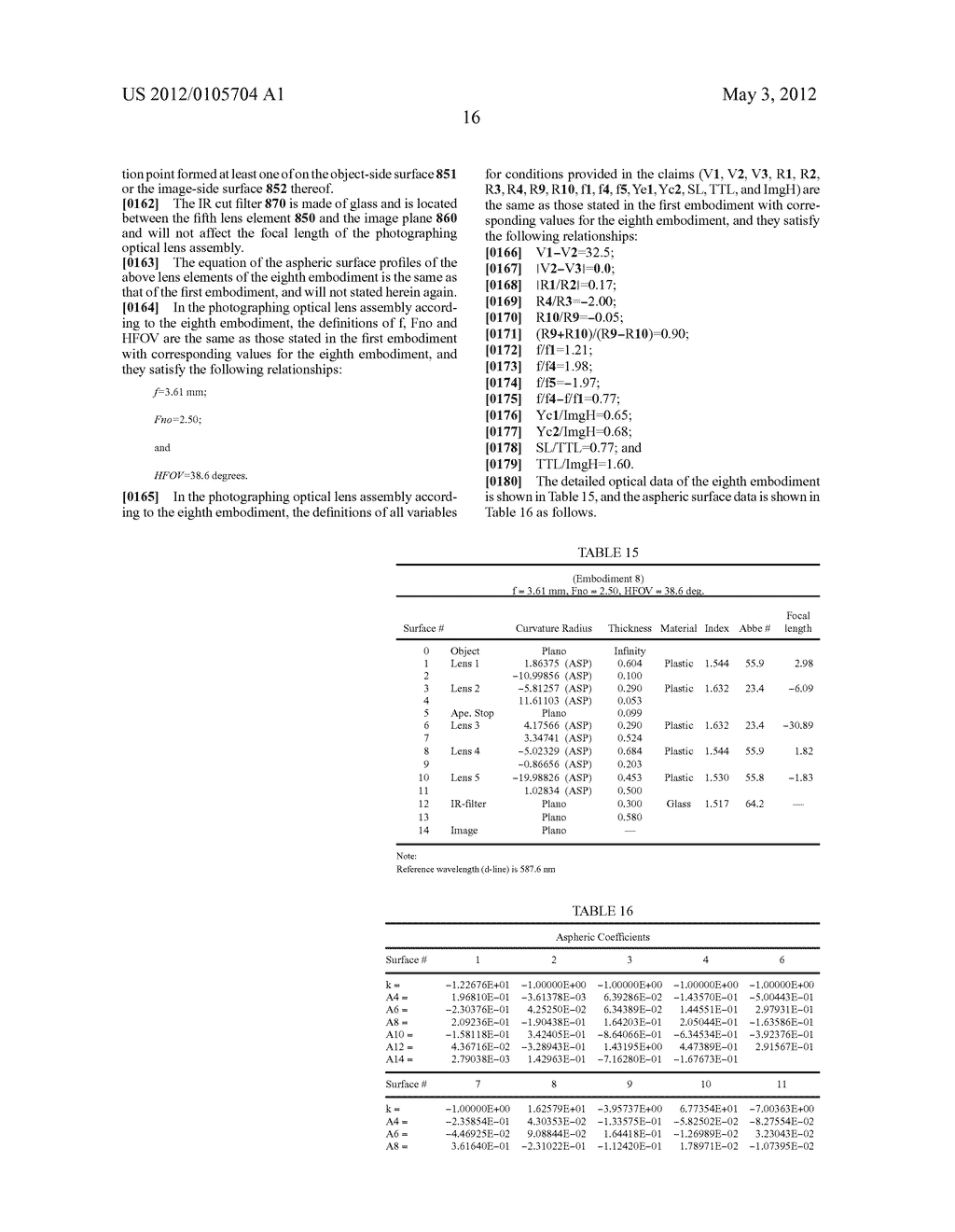 PHOTOGRAPHING OPTICAL LENS ASSEMBLY - diagram, schematic, and image 35