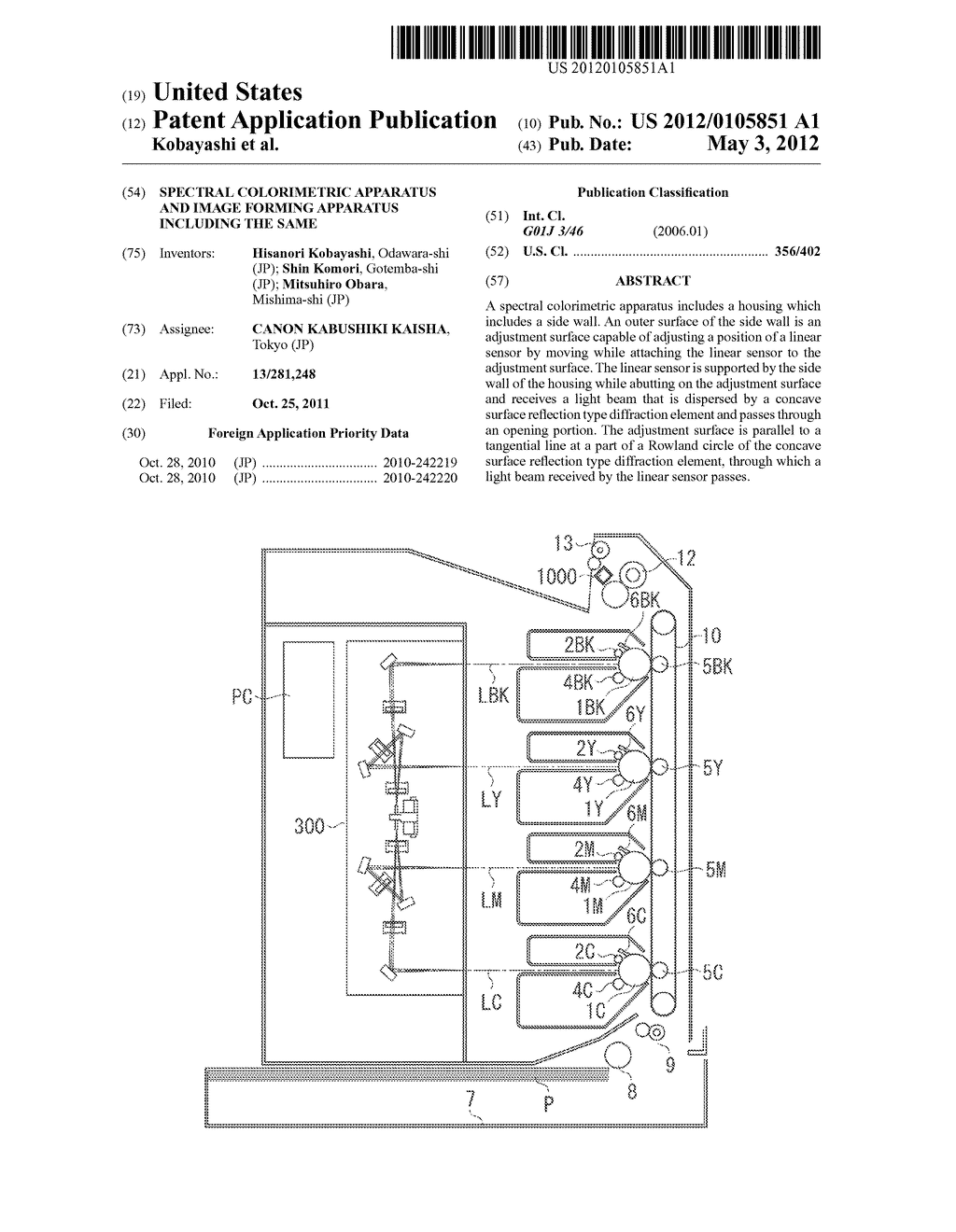 SPECTRAL COLORIMETRIC APPARATUS AND IMAGE FORMING APPARATUS INCLUDING THE     SAME - diagram, schematic, and image 01