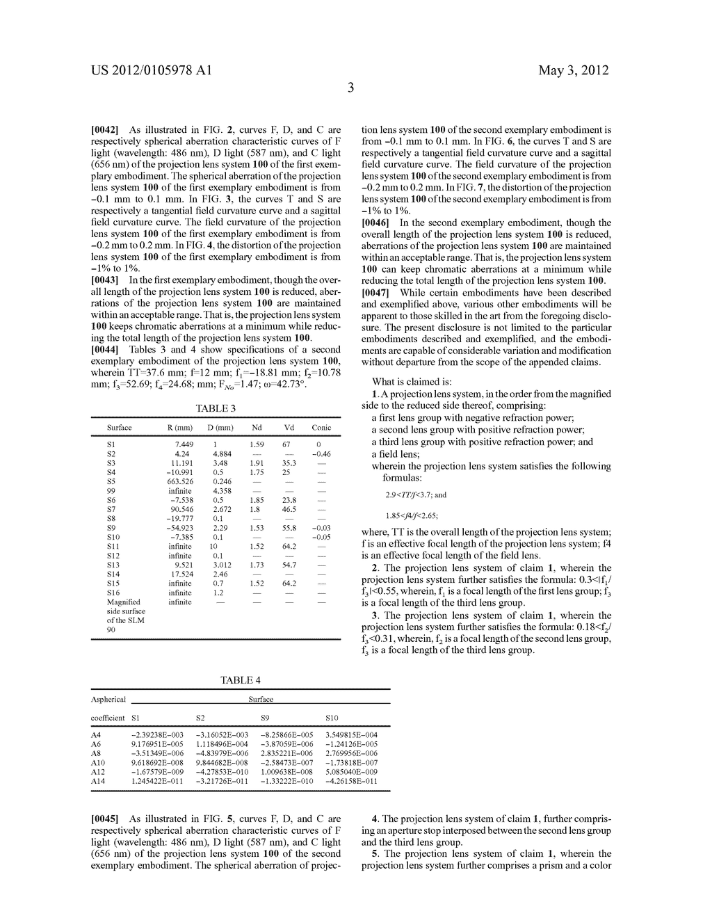 PROJECTION LENS SYSTEM WITH HIGH RESOLUTION AND COMPACT SIZE - diagram, schematic, and image 11