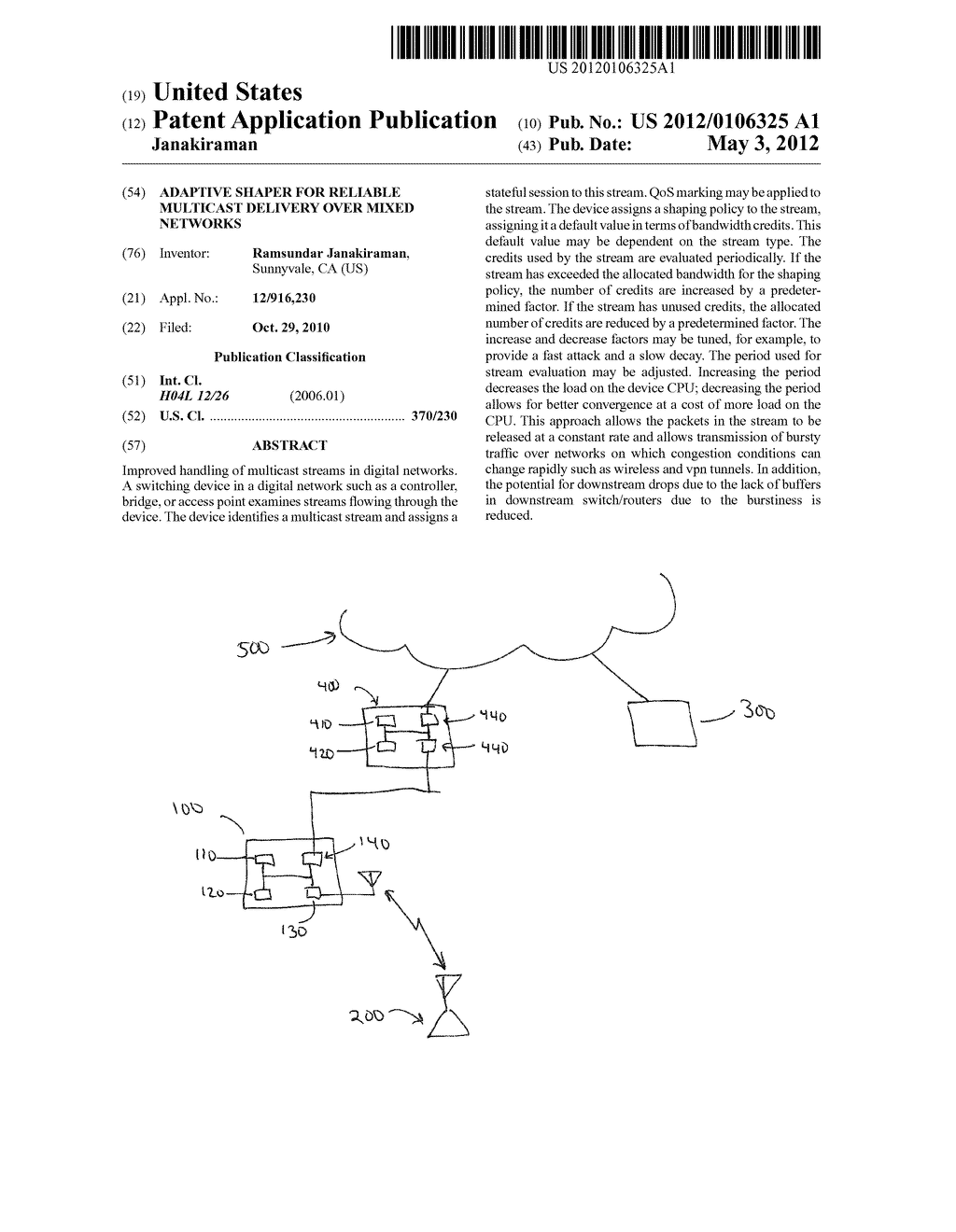 Adaptive Shaper for Reliable Multicast Delivery over Mixed Networks - diagram, schematic, and image 01