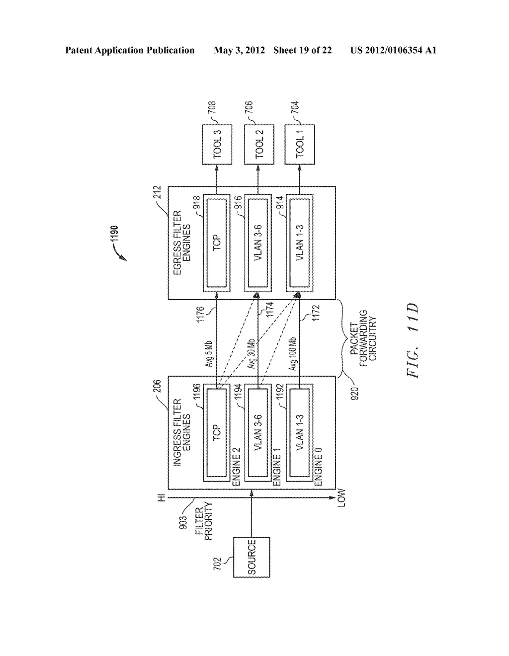 SUPERSET PACKET FORWARDING FOR OVERLAPPING FILTERS AND RELATED SYSTEMS AND     METHODS - diagram, schematic, and image 20