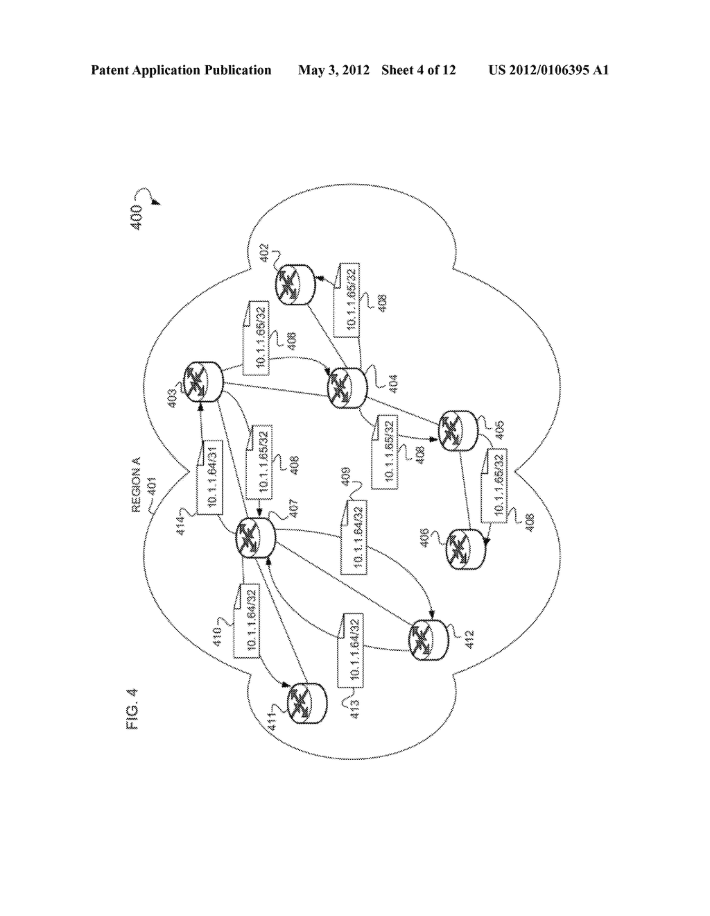 DETERMINING A ROUTE ADVERTISEMENT IN A REACTIVE ROUTING ENVIRONMENT - diagram, schematic, and image 05