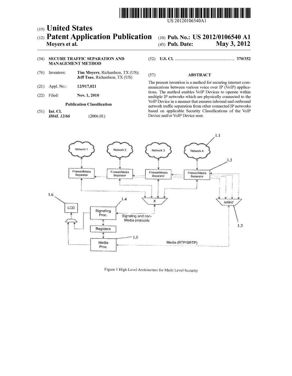 Secure Traffic Separation and Management Method - diagram, schematic, and image 01