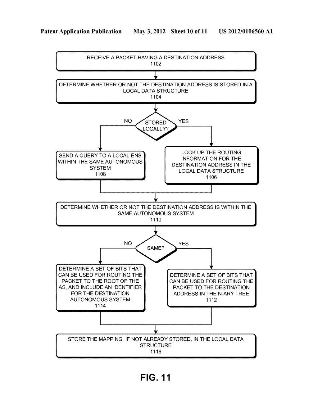 INTER-DOMAIN ROUTING IN AN N-ARY-TREE AND SOURCE-ROUTING BASED     COMMUNICATION FRAMEWORK - diagram, schematic, and image 11