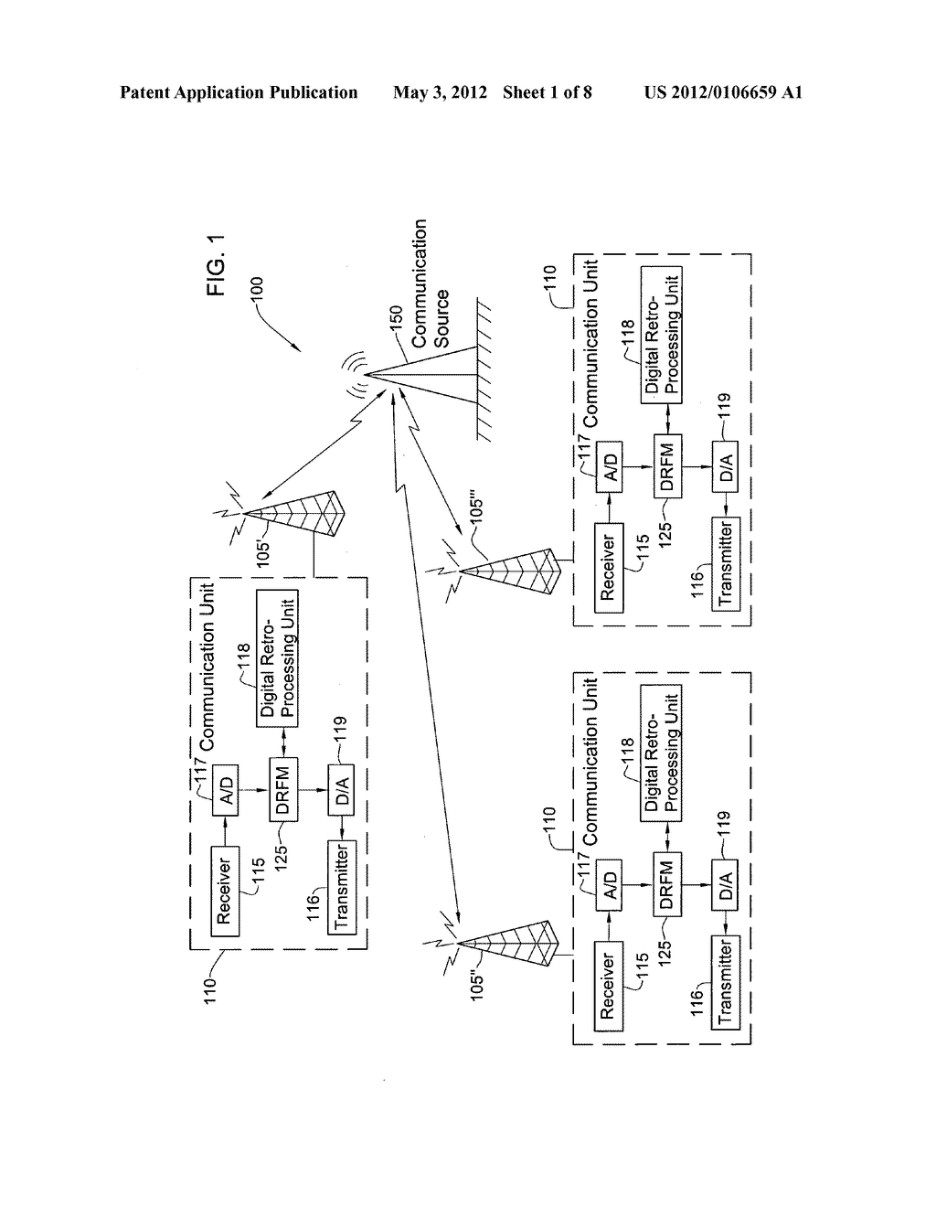 DIGITAL RETRO-DIRECTIVE COMMUNICATION SYSTEM AND METHOD THEREOF - diagram, schematic, and image 02