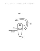 SYSTEM AND METHOD FOR A NOISE REDUCTION SWITCH IN A COMMUNICATION DEVICE diagram and image