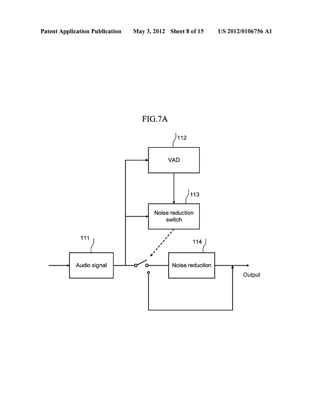 SYSTEM AND METHOD FOR A NOISE REDUCTION SWITCH IN A COMMUNICATION DEVICE - diagram, schematic, and image 09