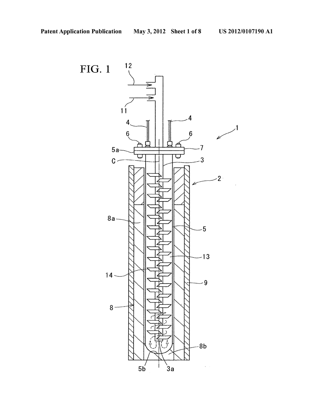 APPARATUS FOR PRODUCING TRICHLOROSILANE AND METHOD FOR PRODUCING     TRICHLOROSILANE - diagram, schematic, and image 02