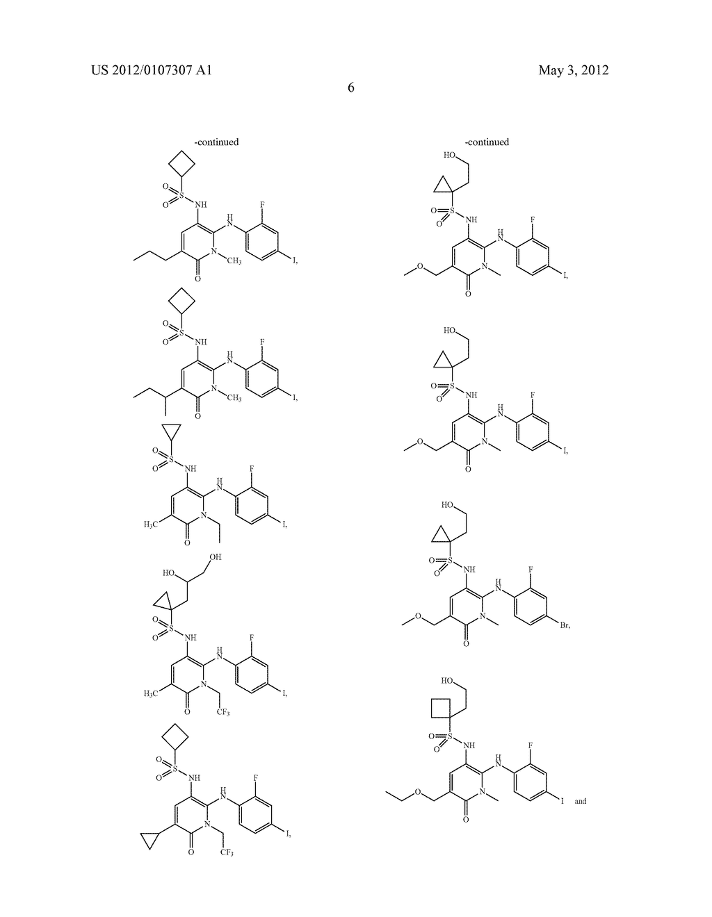 DIHYDROPYRIDIN SULFONAMIDES AND DIHYDROPYRIDIN SULFAMIDES AS MEK     INHIBITORS - diagram, schematic, and image 07